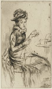 Kantklossen (mogelijk Lizzie Dawson) c.1873